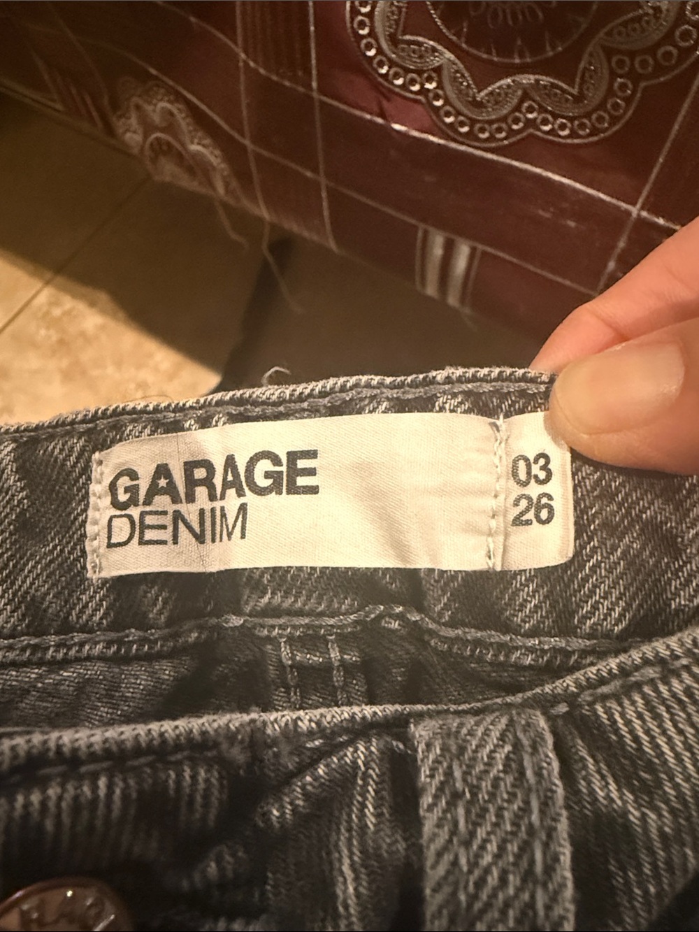 Garage Women's Straight Jeans in Washed Black - Picture 7 of 7